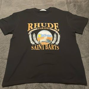 Rhude Black Graphic T-Shirt